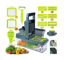 Multi-Functional Vegetable Chopper & Slicer with Storage Container – 13-in-1 Kitchen Cutter Set